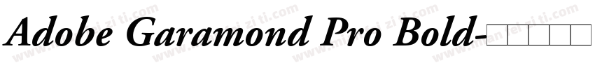 Adobe Garamond Pro Bold字体转换